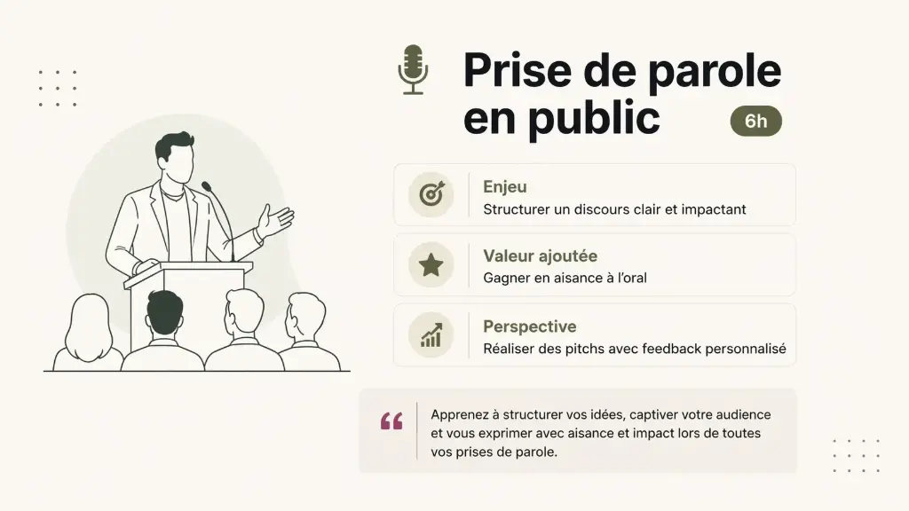 Formation - Prise de parole en public