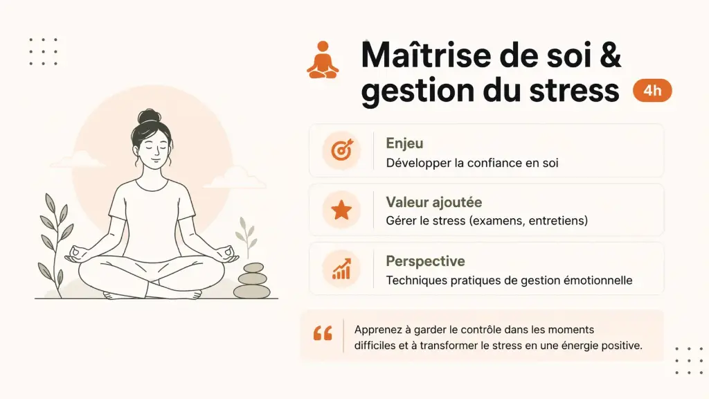 Formation - Maitrise de Soi & Gestion du stress
